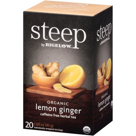 Bigelow Steep Tea, Lemon Ginger, 1.6 oz Tea Bag, PK20 RCB17704